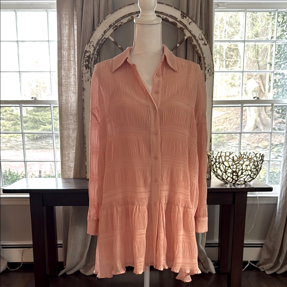 Delicate Peach Mini Dress